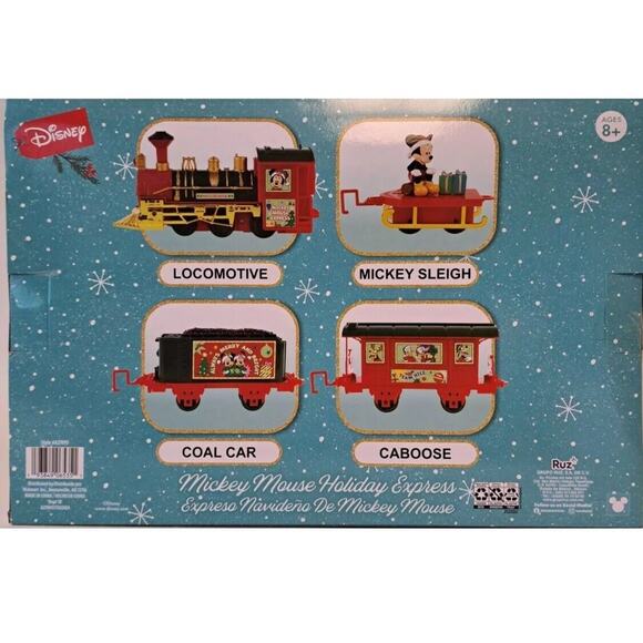 Disney Mickey Mouse Holiday Express 12 Piece Christmas Train Set w/Light & Sound - Picture 9 of 9